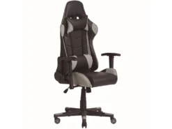 Fauteuil De Bureau Gaming Racer Professionnel Gris, Inclinaison Et Hauteur Réglable