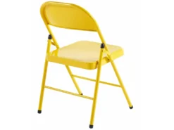 Lot De 6 Chaise Pliante En Métal Coloris Jaune - Longueur 46 X Profondeur 46 X Hauteur 87 Cm -Meubles Soldes Magasin siege de bureau 12072875