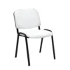 Chaise Visiteur Assise Rembourrée En Synthétique Blanc BUR10068