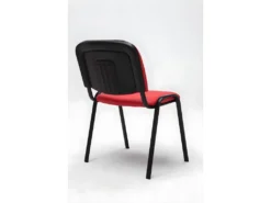 Chaise Visiteur Assise Rembourrée En Synthétique Rouge BUR10070 -Meubles Soldes Magasin siege de bureau 12218897