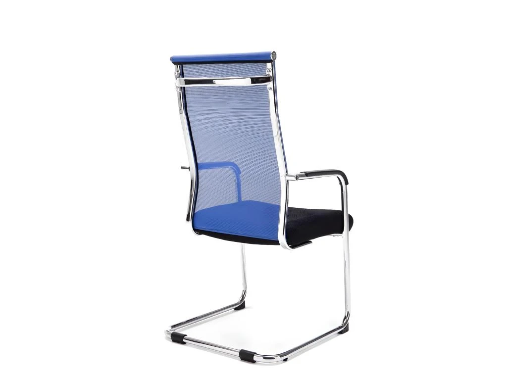 Chaise Pour Visiteur Fauteuil De Bureau Avec Accoudoirs Bleu Pieds Chromé BUR10146 3 Chaise Pour Visiteur Fauteuil De Bureau Avec Accoudoirs Bleu Pieds Chromé BUR10146 – Image 3