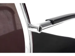 Chaise Pour Visiteur Fauteuil De Bureau Avec Accoudoirs Marron Pieds Chromé BUR10150 -Meubles Soldes Magasin siege de bureau 12218935