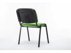 Chaise Visiteur Assise Rembourrée En Synthétique Vert BUR10073 -Meubles Soldes Magasin siege de bureau 12218941
