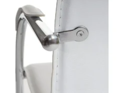 Lot De 2 Chaises Bureau Visiteur En Synthétique Blanc Avec Accoudoir BUR04068 -Meubles Soldes Magasin siege de bureau 12218955