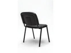 Chaise Visiteur Assise Rembourrée En Synthétique Noir BUR10067 -Meubles Soldes Magasin siege de bureau 12218987