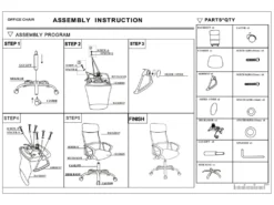 Chaise De Bureau Noir Bleu Tissu Respirant Pu 113 /123x57,5x58,5 -Meubles Soldes Magasin siege de bureau 12523511