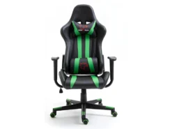 WOLF | Fauteuil à Roulettes Chaise De Bureau Gaming PU Ergonomique | Siège Gamer Dossier Inclinable De 90° à 180°