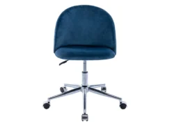 Chaise De Bureau - Velours - Bleu - Hauteur Réglable - MELBOURNE 10 Chaise De Bureau - Velours - Bleu - Hauteur Réglable - MELBOURNE -Meubles Soldes Magasin siege de bureau 13637481