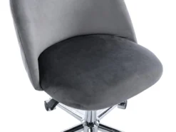 Chaise De Bureau - Velours - Gris - Hauteur Réglable - MELBOURNE 13 Chaise De Bureau - Velours - Gris - Hauteur Réglable - MELBOURNE -Meubles Soldes Magasin siege de bureau 13643227