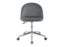Chaise De Bureau - Velours - Gris - Hauteur Réglable - MELBOURNE 10 Chaise De Bureau - Velours - Gris - Hauteur Réglable - MELBOURNE -Meubles Soldes Magasin siege de bureau 13643231