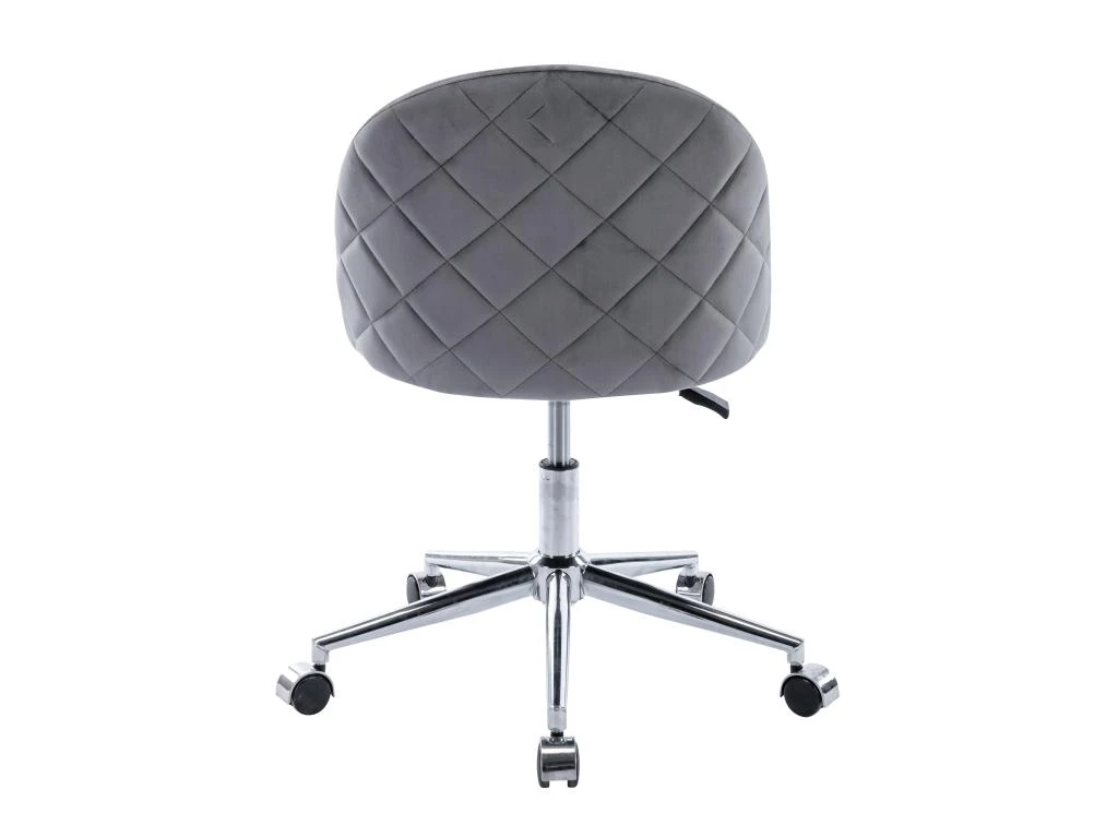 Chaise De Bureau - Velours - Gris - Hauteur Réglable - MELBOURNE 5 Chaise De Bureau - Velours - Gris - Hauteur Réglable - MELBOURNE – Image 5
