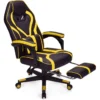 Chaise Gaming Cuir PVC, Siège Gamer Pivotante Ergonomique