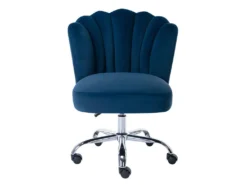 Chaise De Bureau - Velours - Bleu - Hauteur Réglable - RUTY De Pascal Morabito 11 Chaise De Bureau - Velours - Bleu - Hauteur Réglable - RUTY De Pascal Morabito -Meubles Soldes Magasin siege de bureau 14461145