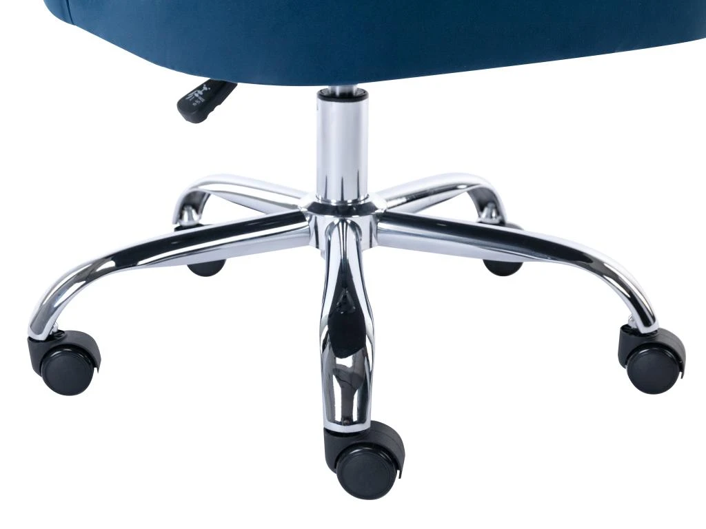 Chaise De Bureau - Velours - Bleu - Hauteur Réglable - RUTY De Pascal Morabito 8 Chaise De Bureau - Velours - Bleu - Hauteur Réglable - RUTY De Pascal Morabito – Image 8