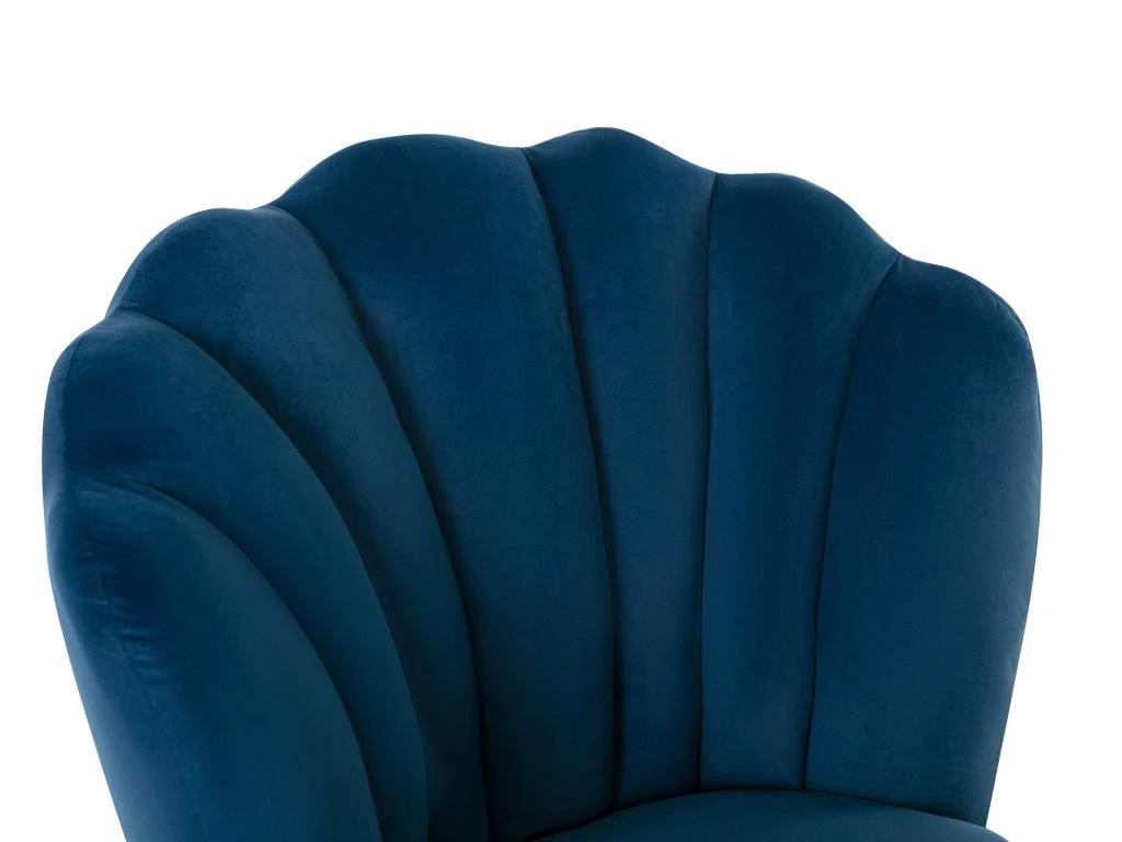 Chaise De Bureau - Velours - Bleu - Hauteur Réglable - RUTY De Pascal Morabito 6 Chaise De Bureau - Velours - Bleu - Hauteur Réglable - RUTY De Pascal Morabito – Image 6