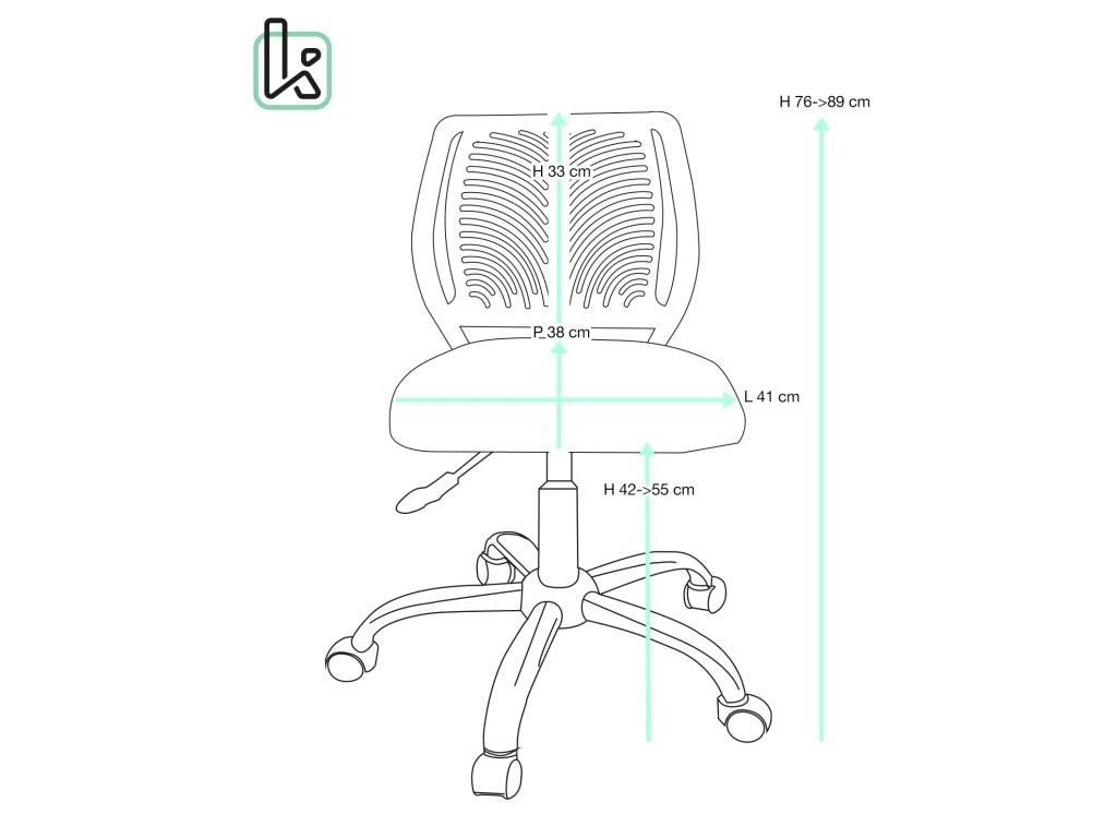 Chaise De Bureau Enfant SAWI (rose) 5 Chaise De Bureau Enfant SAWI (rose) – Image 5
