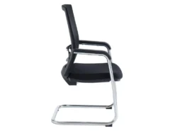 Chaise De Réunion Professionnelle - Tissu Et Métal Chromé - Noir - RULIO 20 Chaise De Réunion Professionnelle - Tissu Et Métal Chromé - Noir - RULIO -Meubles Soldes Magasin siege de bureau 1711973