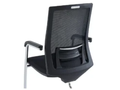 Chaise De Réunion Professionnelle - Tissu Et Métal Chromé - Noir - RULIO 22 Chaise De Réunion Professionnelle - Tissu Et Métal Chromé - Noir - RULIO -Meubles Soldes Magasin siege de bureau 1711983