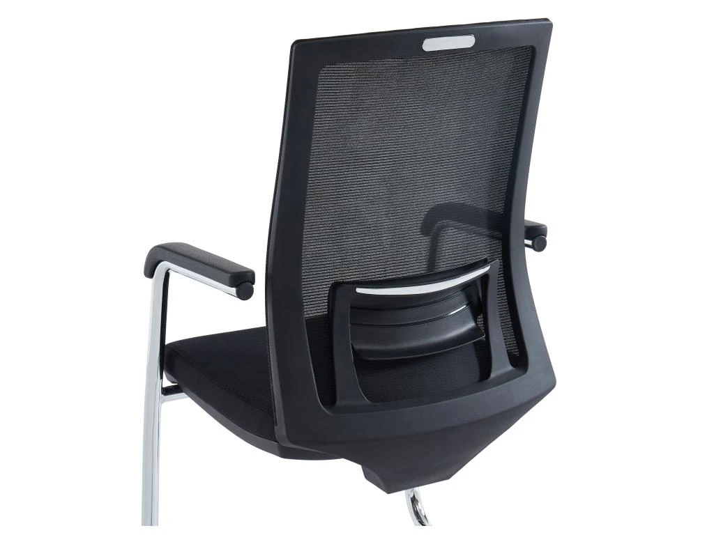 Chaise De Réunion Professionnelle - Tissu Et Métal Chromé - Noir - RULIO 11 Chaise De Réunion Professionnelle - Tissu Et Métal Chromé - Noir - RULIO – Image 11