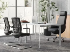 Chaise De Réunion Professionnelle - Tissu Et Métal Chromé - Noir - RULIO 14 Chaise De Réunion Professionnelle - Tissu Et Métal Chromé - Noir - RULIO -Meubles Soldes Magasin siege de bureau 1711997