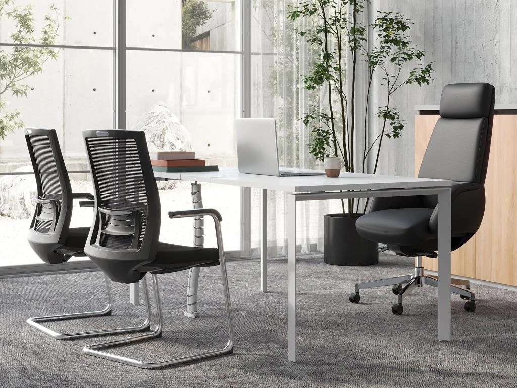 Chaise De Réunion Professionnelle - Tissu Et Métal Chromé - Noir - RULIO 3 Chaise De Réunion Professionnelle - Tissu Et Métal Chromé - Noir - RULIO – Image 3