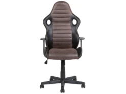 Chaise De Bureau Noire Et Marron SUPREME -Meubles Soldes Magasin siege de bureau 17122329
