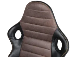 Chaise De Bureau Noire Et Marron SUPREME -Meubles Soldes Magasin siege de bureau 17122341