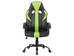 Chaise De Gamer En Cuir PU Noir Et Vert SUCCESS -Meubles Soldes Magasin siege de bureau 17122447