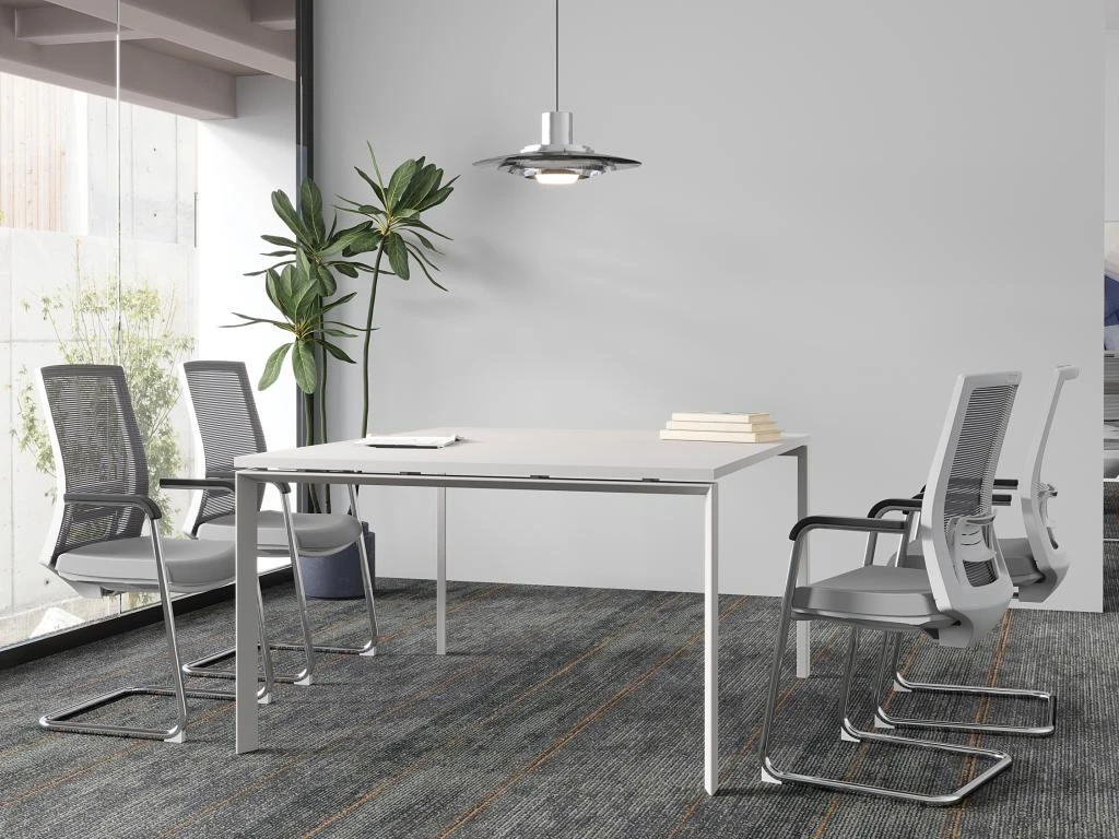 Chaise De Réunion Professionnelle - Tissu Et Métal Chromé - Gris - RULIO 1 Chaise De Réunion Professionnelle - Tissu Et Métal Chromé - Gris - RULIO