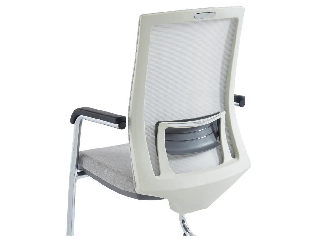 Chaise De Réunion Professionnelle - Tissu Et Métal Chromé - Gris - RULIO 9 Chaise De Réunion Professionnelle - Tissu Et Métal Chromé - Gris - RULIO – Image 9