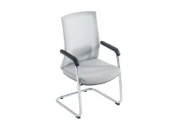 Chaise De Réunion Professionnelle - Tissu Et Métal Chromé - Gris - RULIO 13 Chaise De Réunion Professionnelle - Tissu Et Métal Chromé - Gris - RULIO -Meubles Soldes Magasin siege de bureau 1713125