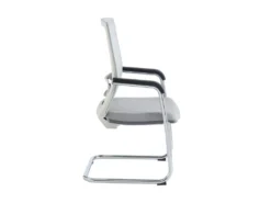 Chaise De Réunion Professionnelle - Tissu Et Métal Chromé - Gris - RULIO 15 Chaise De Réunion Professionnelle - Tissu Et Métal Chromé - Gris - RULIO -Meubles Soldes Magasin siege de bureau 1713129