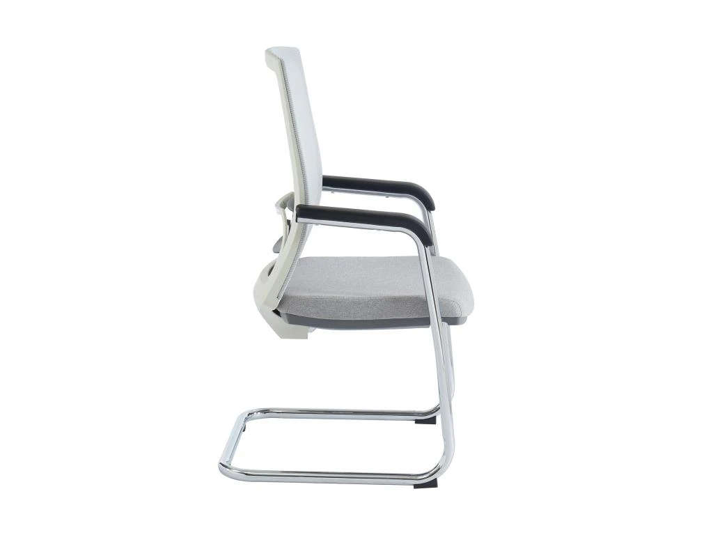 Chaise De Réunion Professionnelle - Tissu Et Métal Chromé - Gris - RULIO 6 Chaise De Réunion Professionnelle - Tissu Et Métal Chromé - Gris - RULIO – Image 6