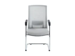 Chaise De Réunion Professionnelle - Tissu Et Métal Chromé - Gris - RULIO 14 Chaise De Réunion Professionnelle - Tissu Et Métal Chromé - Gris - RULIO -Meubles Soldes Magasin siege de bureau 1713131