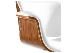 Chaise De Bureau Simili Cuir Blanc - CONCORDE -Meubles Soldes Magasin siege de bureau 17789709