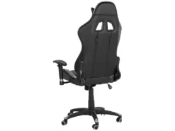 Chaise De Bureau En Cuir PU Noir Et Argenté KNIGHT -Meubles Soldes Magasin siege de bureau 17869241