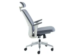 Fauteuil De Bureau Professionnel - Avec Têtière - Tissu - Gris - VOLTI -Meubles Soldes Magasin siege de bureau 1817179