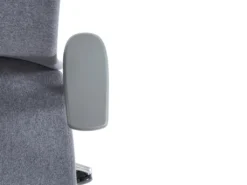 Fauteuil De Bureau Professionnel - Avec Têtière - Tissu - Gris - VOLTI -Meubles Soldes Magasin siege de bureau 1817263