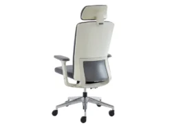 Fauteuil De Bureau Professionnel - Avec Têtière - Tissu - Gris - VOLTI -Meubles Soldes Magasin siege de bureau 1817307