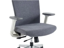 Fauteuil De Bureau Professionnel - Avec Têtière - Tissu - Gris - VOLTI -Meubles Soldes Magasin siege de bureau 1817375