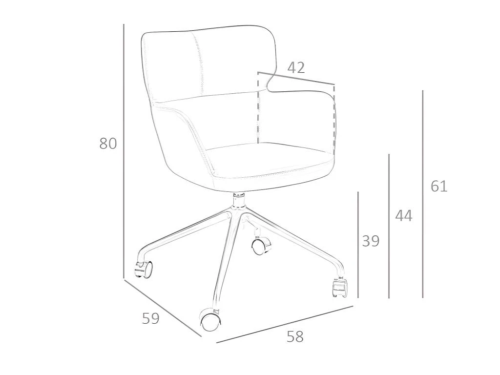 Chaise De Bureau Pivotante Bleue 4110 ANGEL CERDA 5 Chaise De Bureau Pivotante Bleue 4110 ANGEL CERDA – Image 5