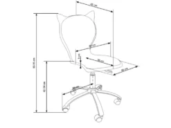 Siège Enfant 54 X 49 X 76-86 Cm - Rose 7 Siège Enfant 54 X 49 X 76-86 Cm - Rose -Meubles Soldes Magasin siege de bureau 18836685