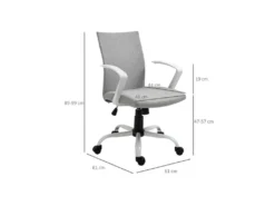 Fauteuil De Bureau SHARON Gris -Meubles Soldes Magasin siege de bureau 19171811