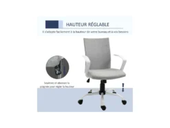 Fauteuil De Bureau SHARON Gris -Meubles Soldes Magasin siege de bureau 19171815