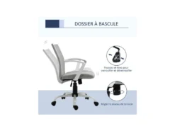 Fauteuil De Bureau SHARON Gris -Meubles Soldes Magasin siege de bureau 19171817