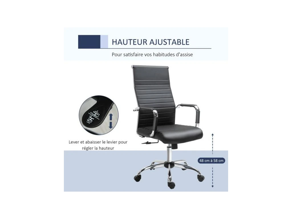 Fauteuil De Bureau PERRY Noir 4 Fauteuil De Bureau PERRY Noir – Image 4