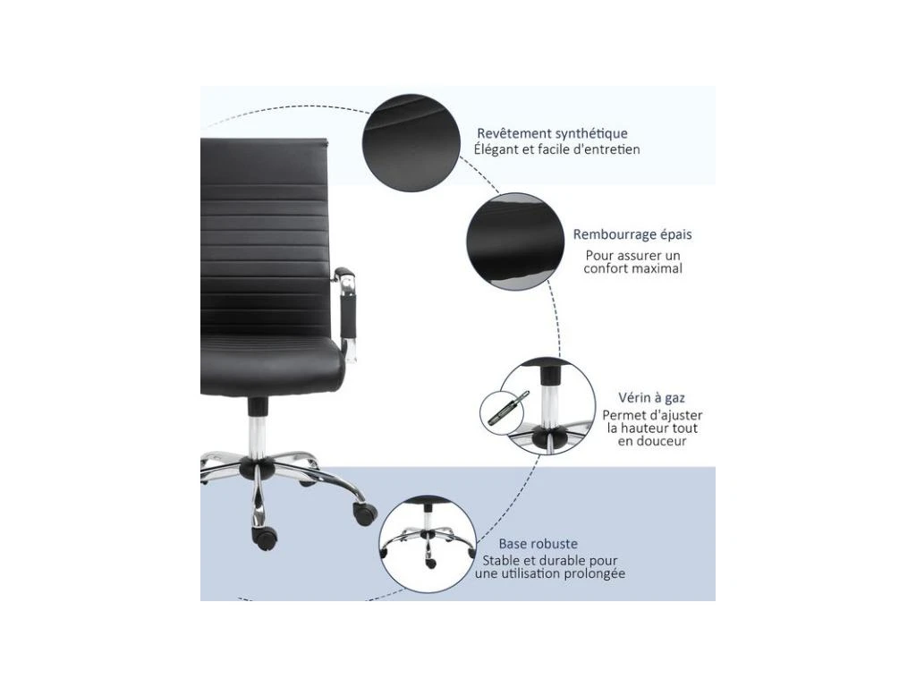 Fauteuil De Bureau PERRY Noir 7 Fauteuil De Bureau PERRY Noir – Image 7