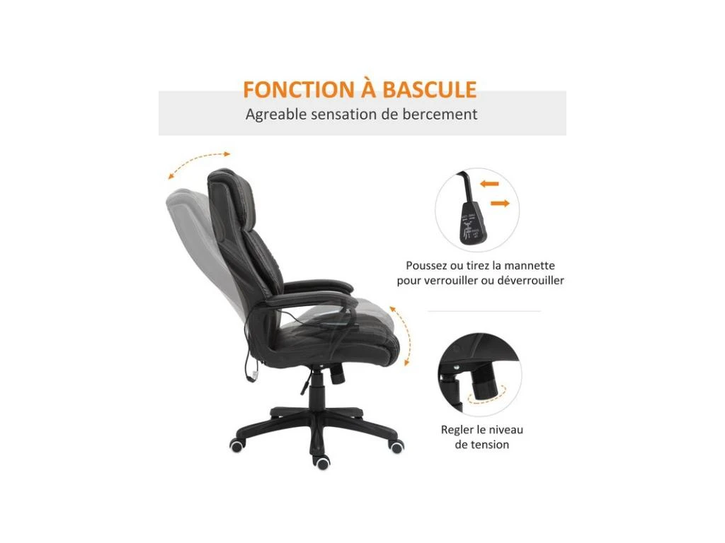 Fauteuil De Bureau Massant MASON Brun 6 Fauteuil De Bureau Massant MASON Brun – Image 6