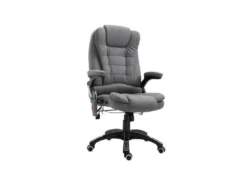Fauteuil De Bureau Massant Maksym Gris Chiné