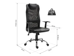 Fauteuil De Bureau Tropico Ergonomique Similicuir Noir -Meubles Soldes Magasin siege de bureau 19172441